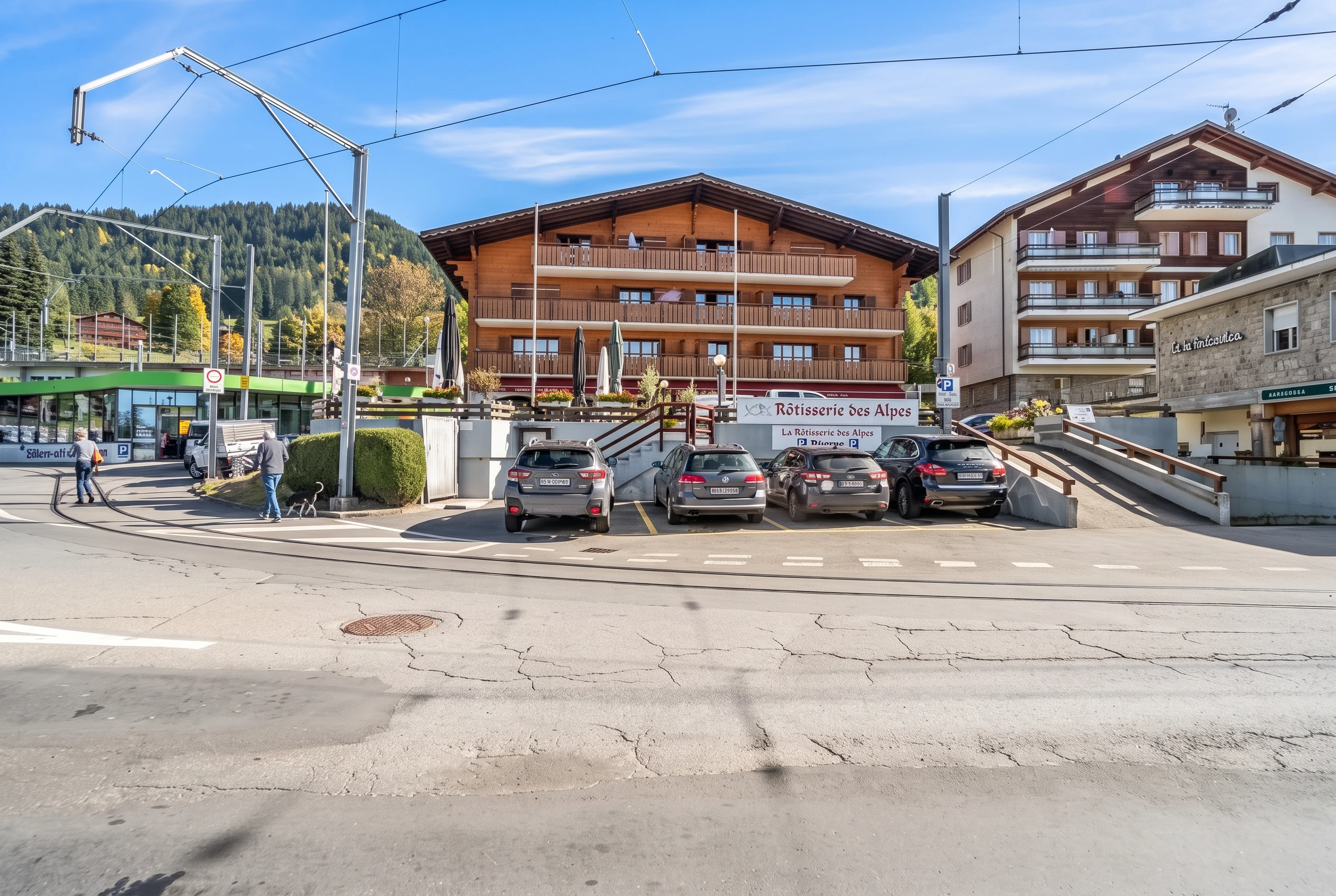 Le bâtiment au centre de Villars